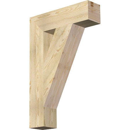 Ekena Millwork Traditional Block Rough Sawn Bracket, Douglas Fir, 6"W x 24"D x 36"H BKT06X24X36TRA05RDF